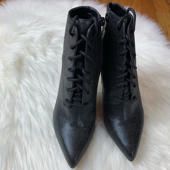 Qupid Lace-up Stiletto Bootie - Picture 6 of 8